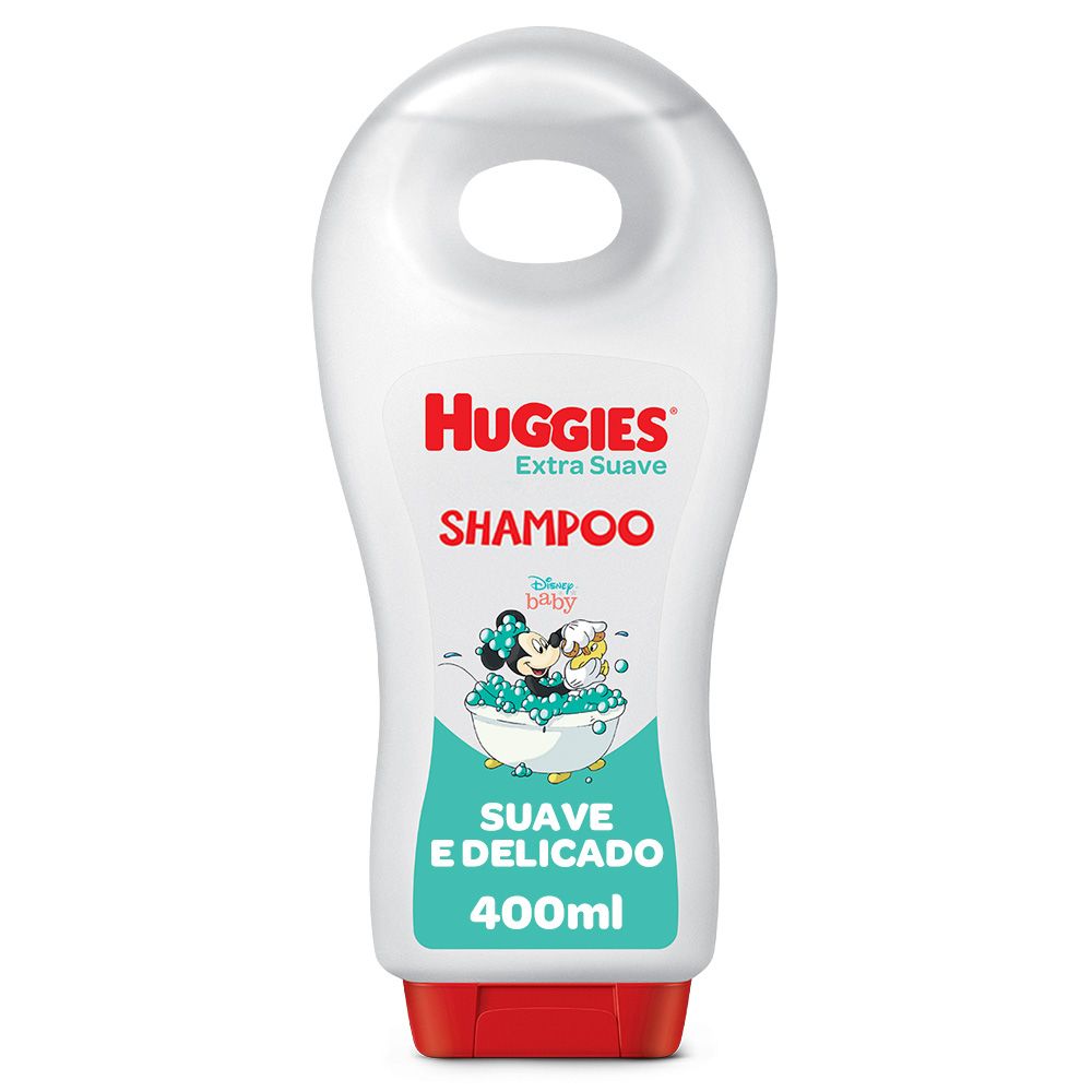 Miniatura Shampoo Infantil Huggies Extra Suave com 400ml
