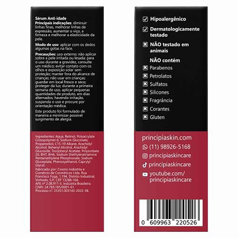 Miniatura Sérum Facial Anti-idade Principia - Rn-0,3 30ml
