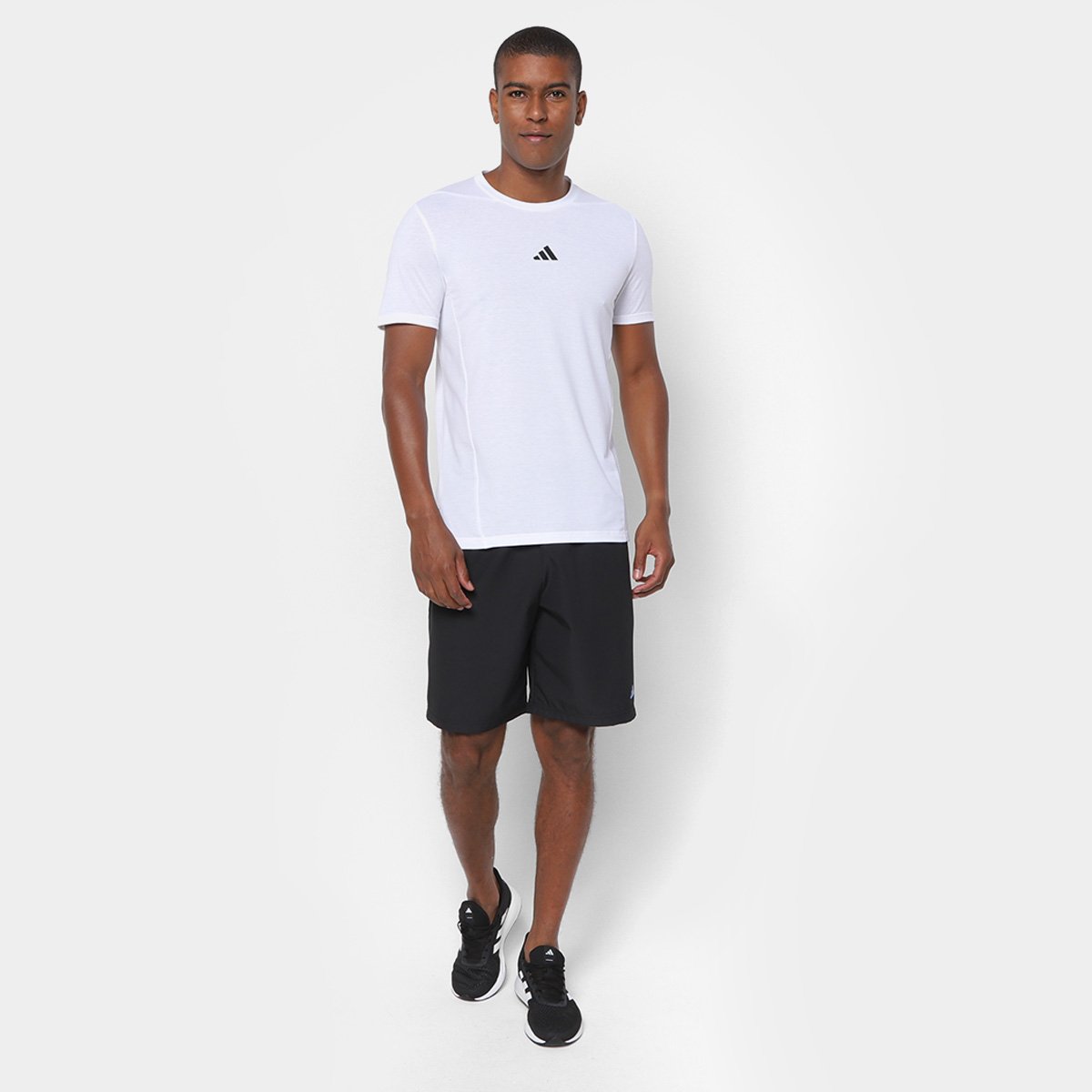Miniatura Camiseta Adidas Design For Training Masculina Branco+Preto - G