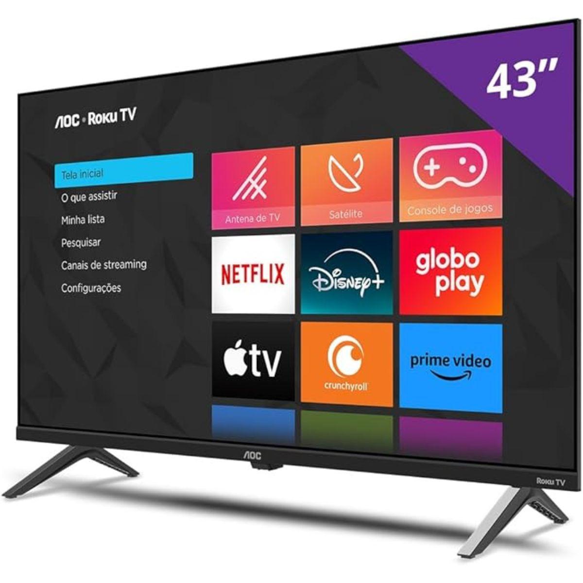 Miniatura Smart Tv 43 Full Hd Aoc Roku Tv 43S5045/78G Hdmi 1 Usb Wifi