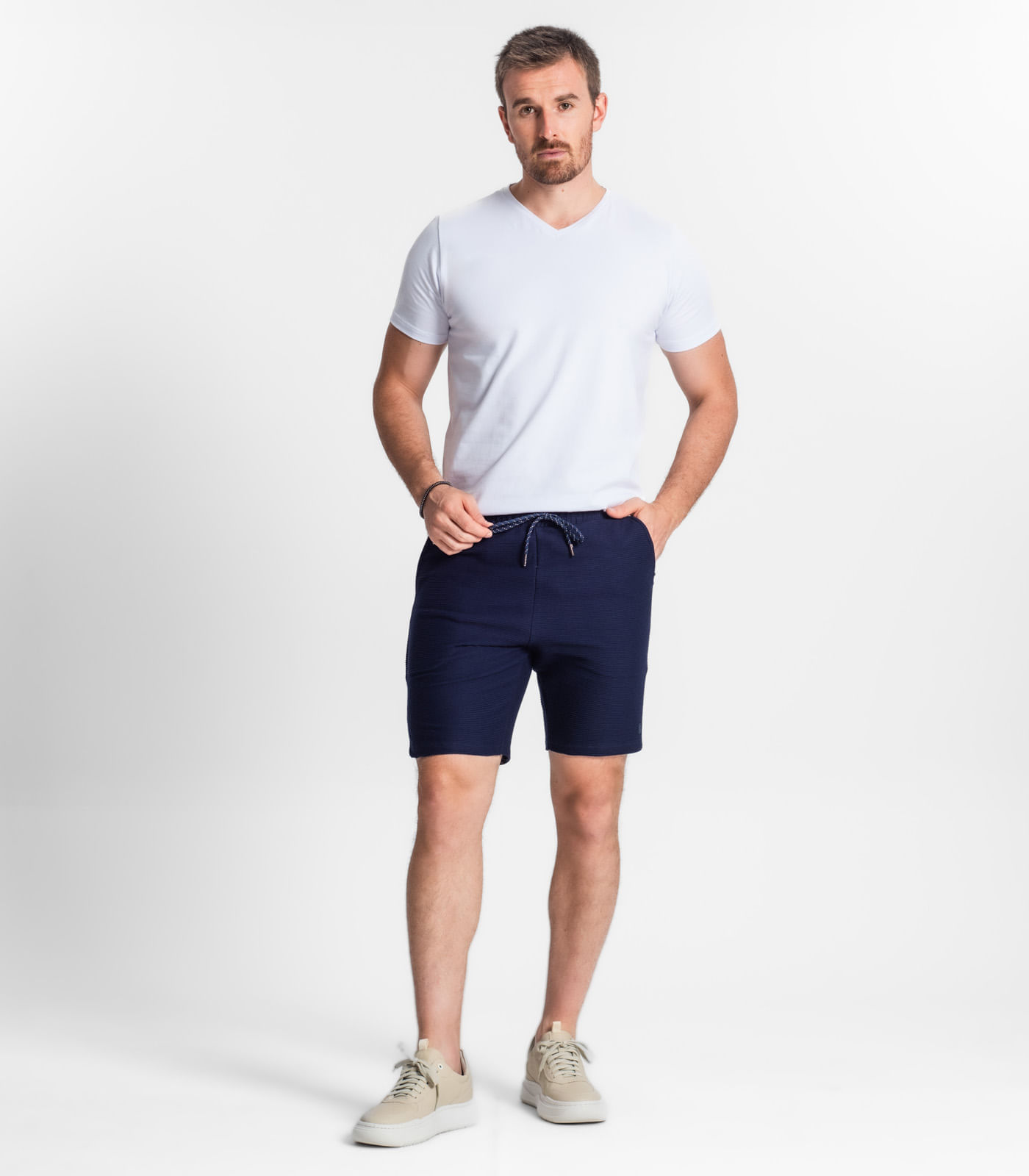 Miniatura Bermuda Masculina Plus Size Diametro Azul Plus G1