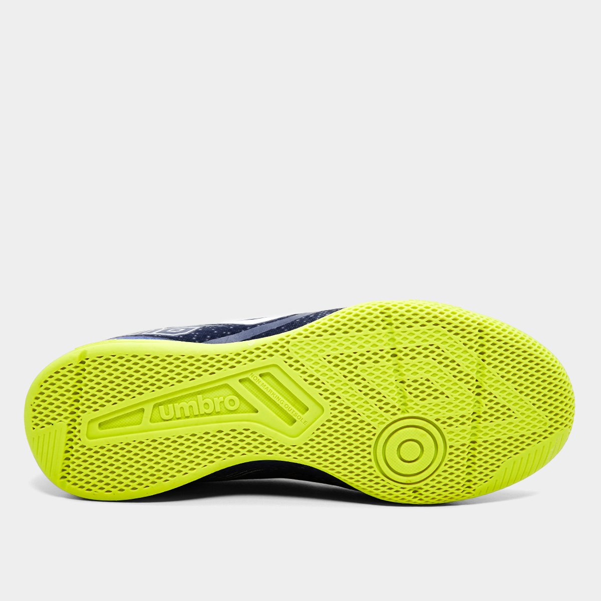 Miniatura Chuteira Infantil Futsal Umbro Techno II Marinho+Branco - 35