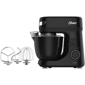 Miniatura Batedeira Planetária Bowl Black III Oster OBAT640 850W 12 Velocidades Tampa Antirrespingos 110V