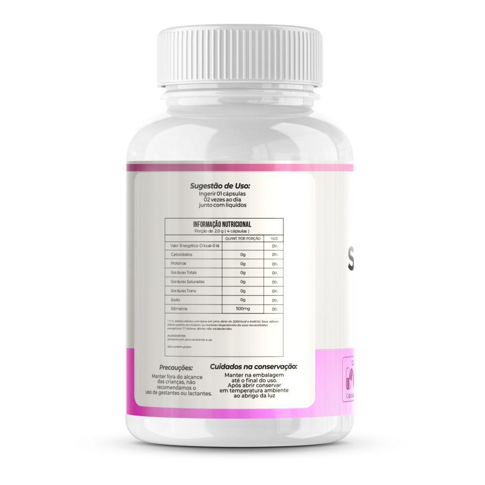 Miniatura Silimarina 500mg 60 Capsulas - 2 Potes Proteção E Saúde Para O Fígado!