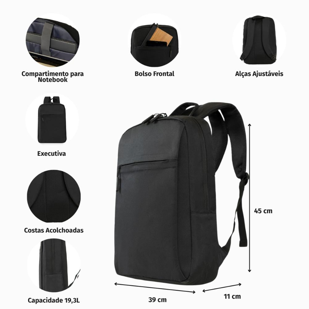 Miniatura Mochila Executiva para Notebook Horizonte Preto