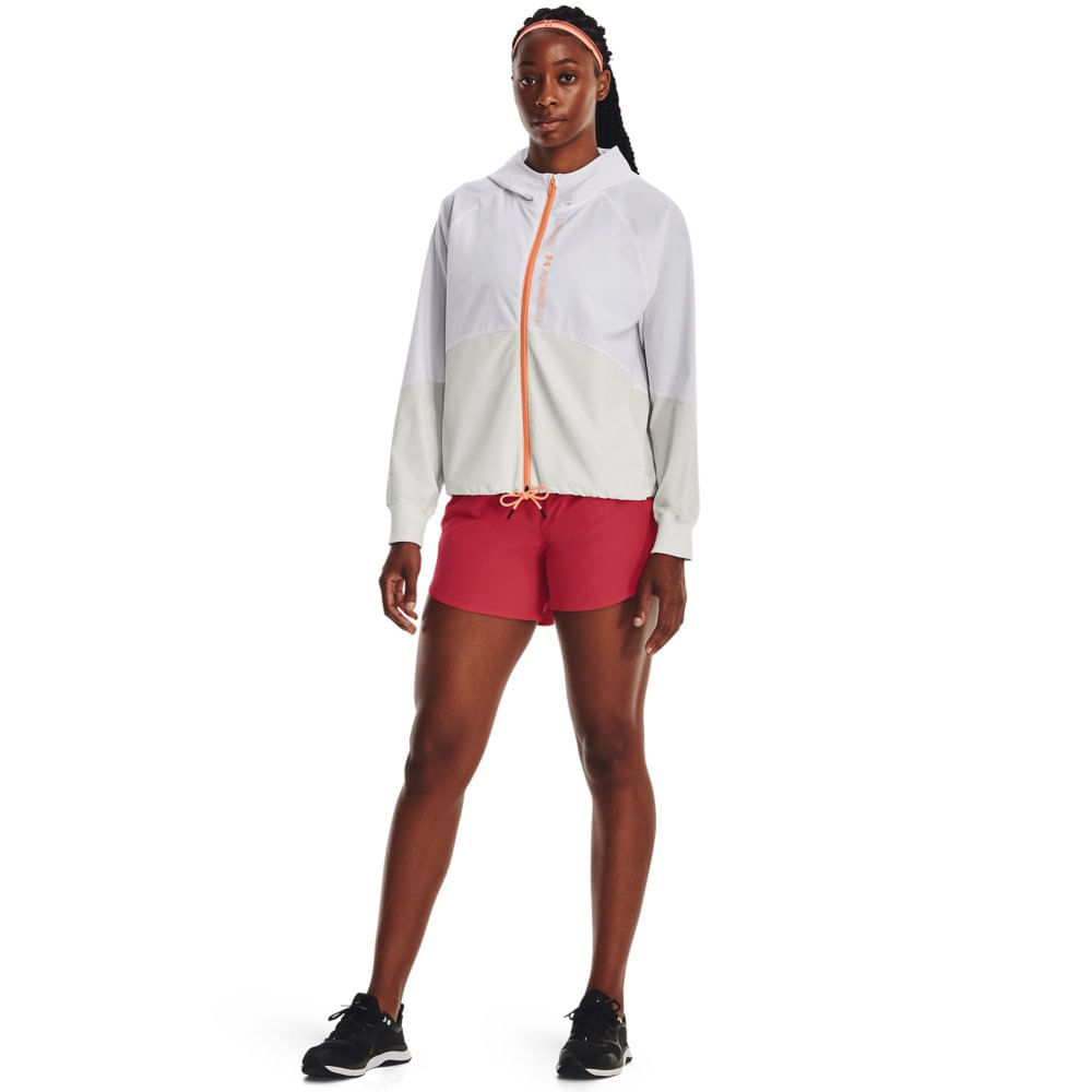 Miniatura Jaqueta de Treino Feminina Under Armour Woven FZ Branco - G