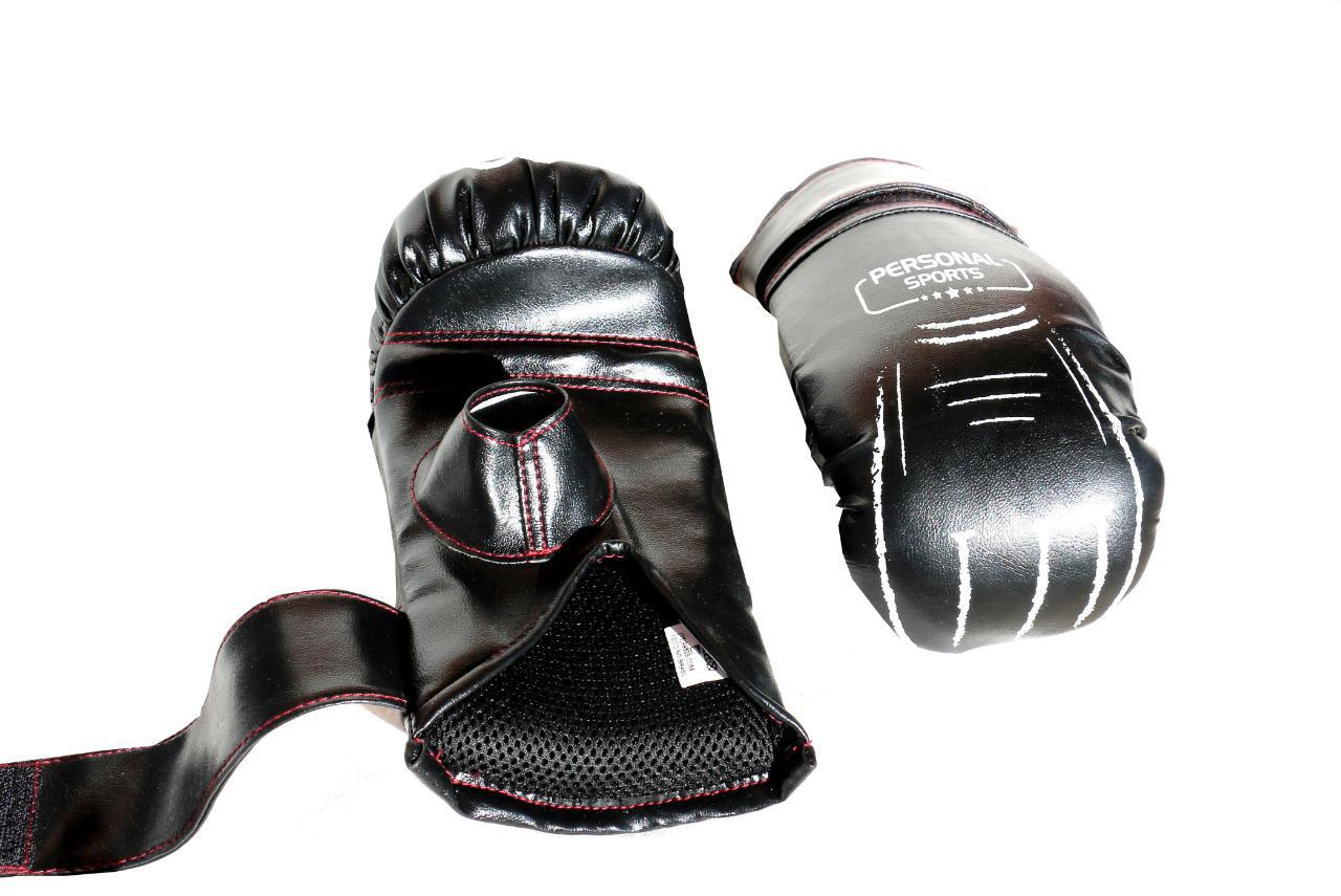 Miniatura Kit 2 Pares De Luvas Bate Saco Muay Thai Boxe Artes Marciais Preta e vermelha