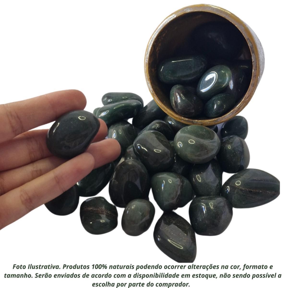 Miniatura Pedra Quartzo Verde Escuro 2 A 4 Cm 500 Gramas Natural