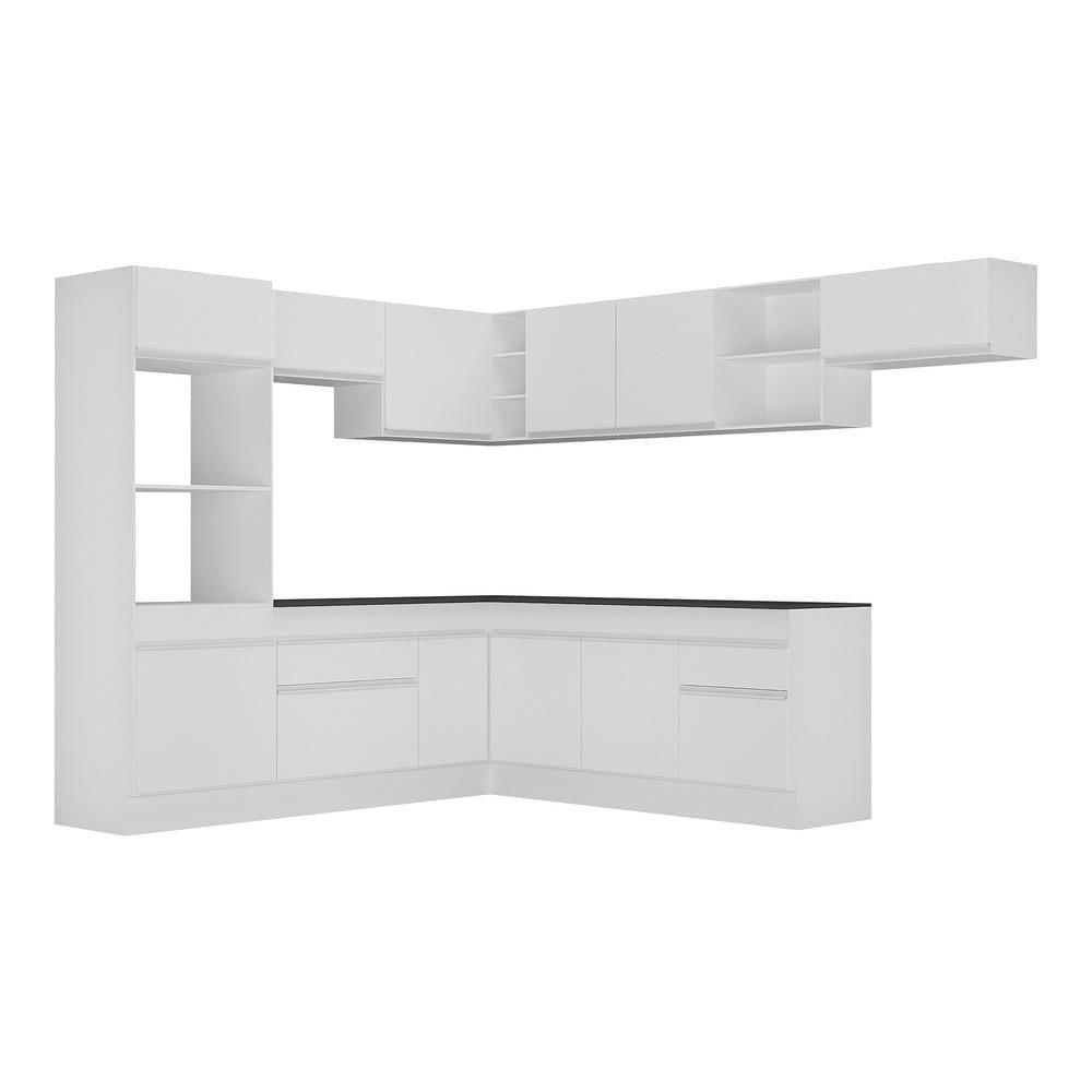 Miniatura Armário De Cozinha Completa De Canto Multimóveis Branco