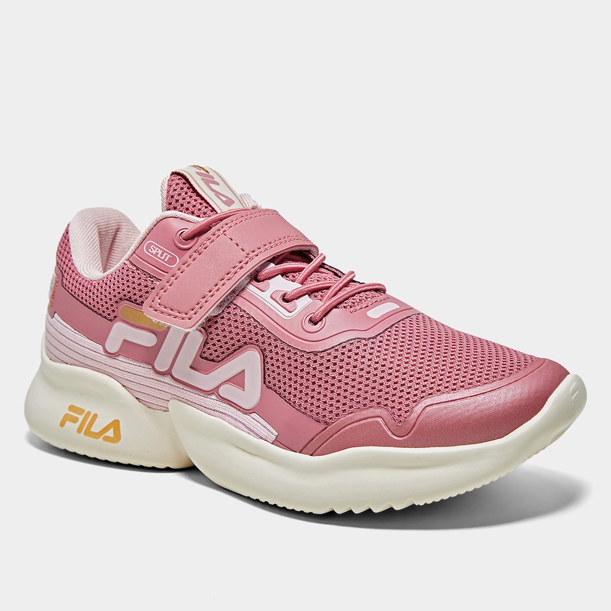 Miniatura Tênis Infantil Fila Split Vlc Rosa+Dourado - 35