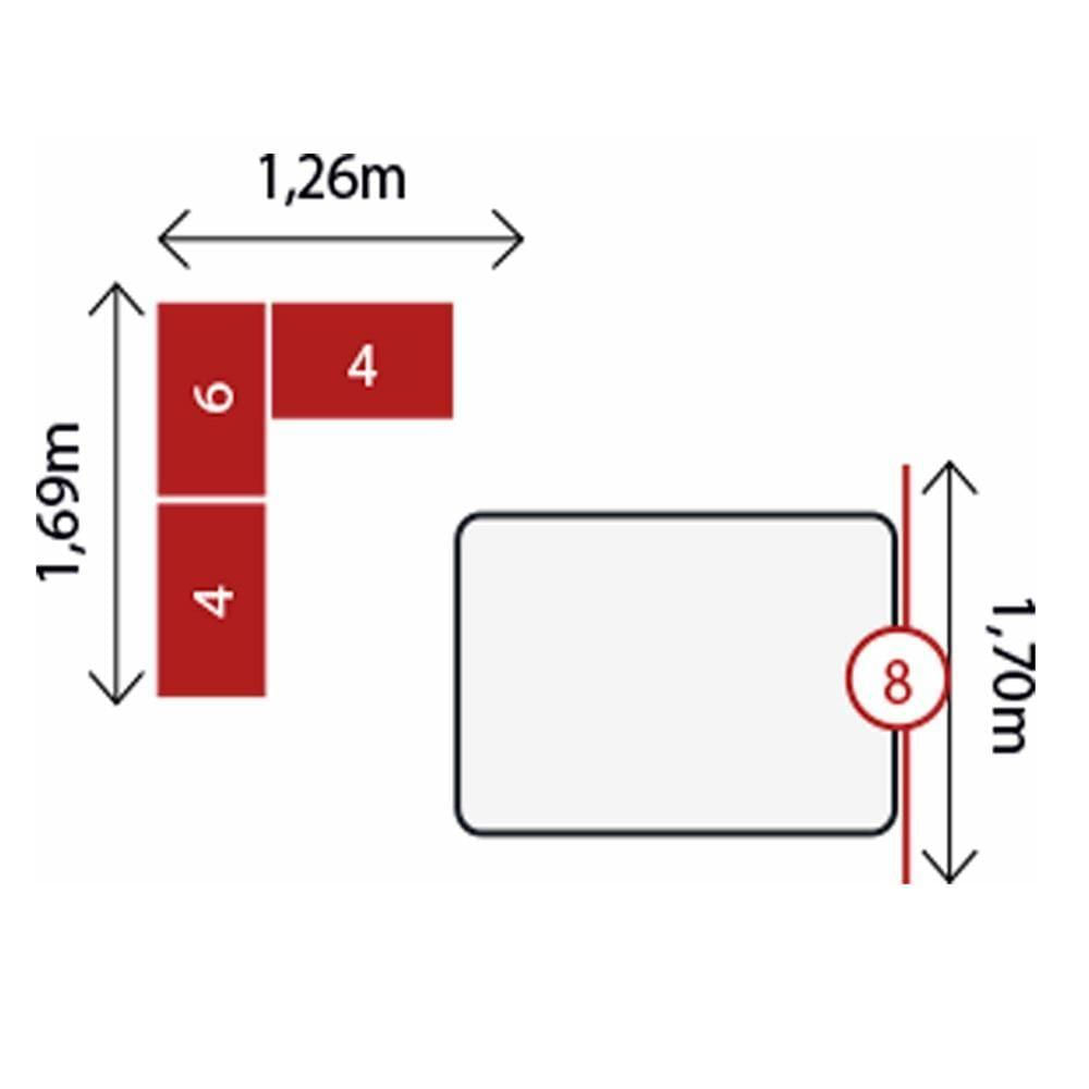 Miniatura Quarto Casal Modulado Modena 77011 Branco Demobile