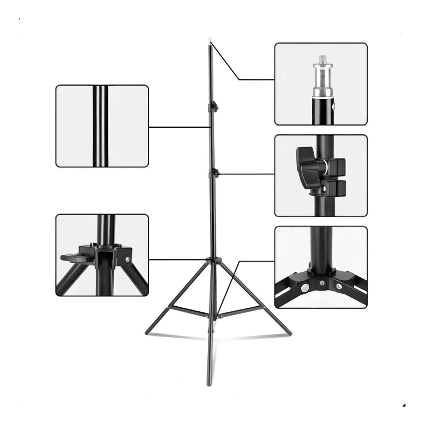 Miniatura Suporte Tripé Para Celular Câmera Ring Light 2,18Cm