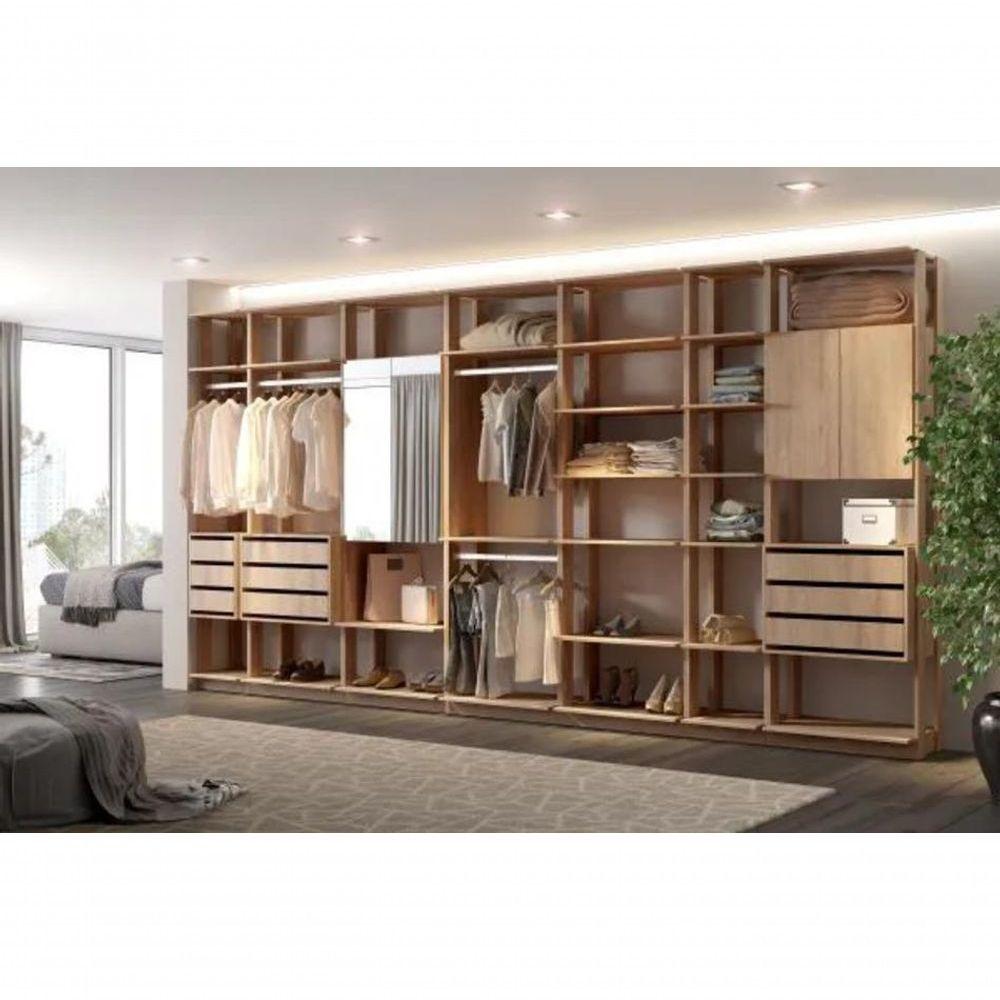 Miniatura Closet Guarda Roupa 3 Arm. 3 Gav. Linha Clothes