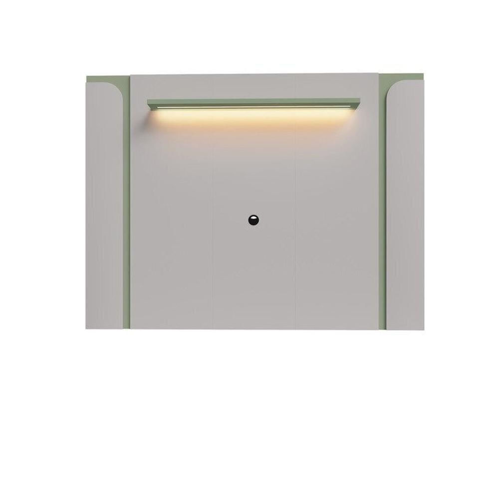 Miniatura Painel Maresias e Rack Juquehy com Led Off-White/Pistache