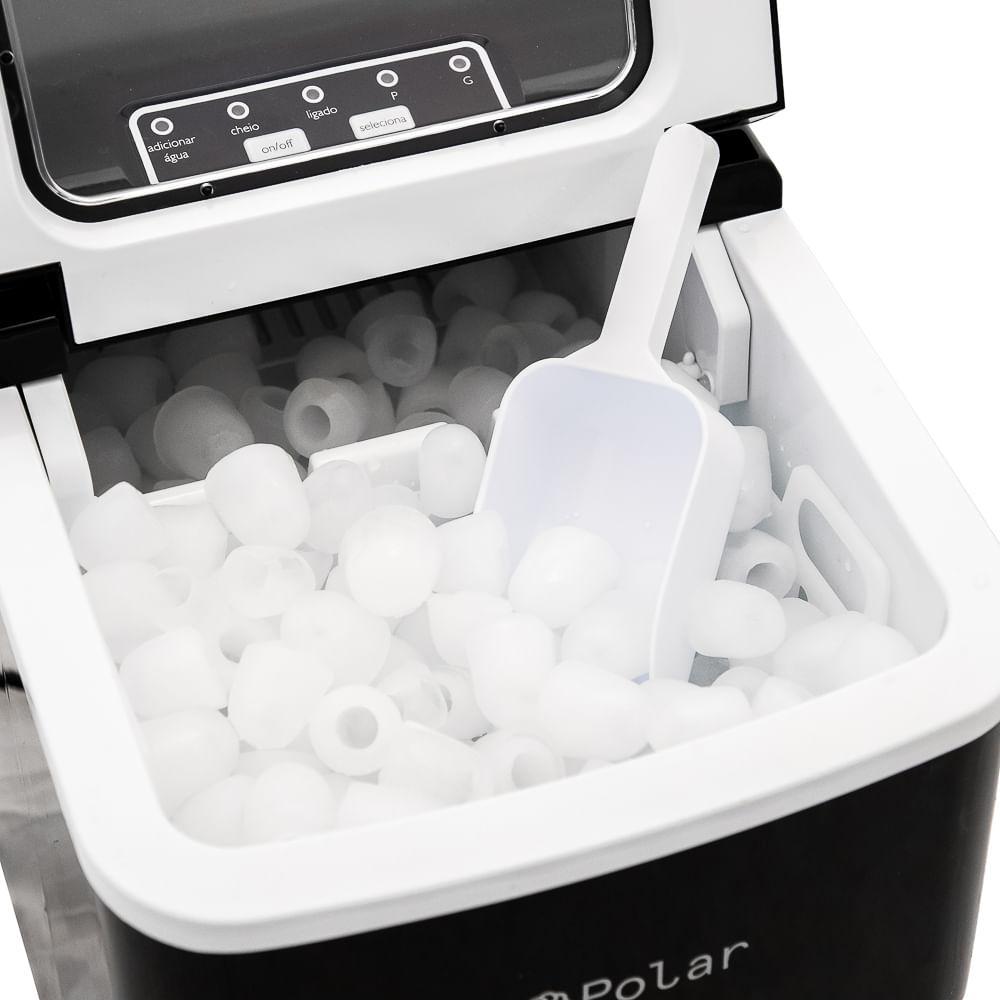 Miniatura Máquina Gelo Polar Ice Maker Preto 15Kg 127V