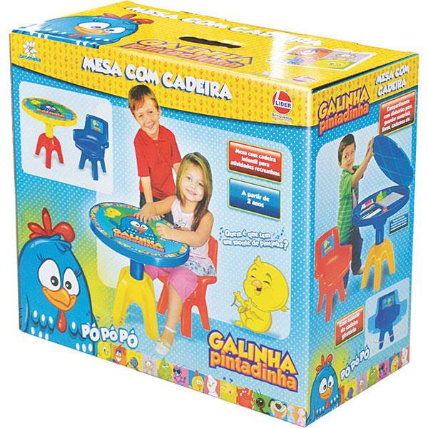 Miniatura Mesinha Galinha Pintadinha Com Cadeira Lider