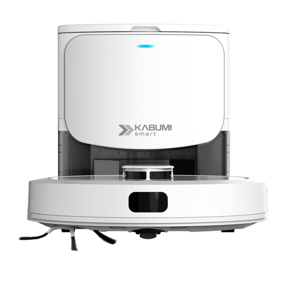 Robô Aspirador e Passa Pano KABUM! smart 900 - 5 Modos de Limpeza, Base 2 em 1, Mapeamento 3D - 127v - Branco - KBSF011