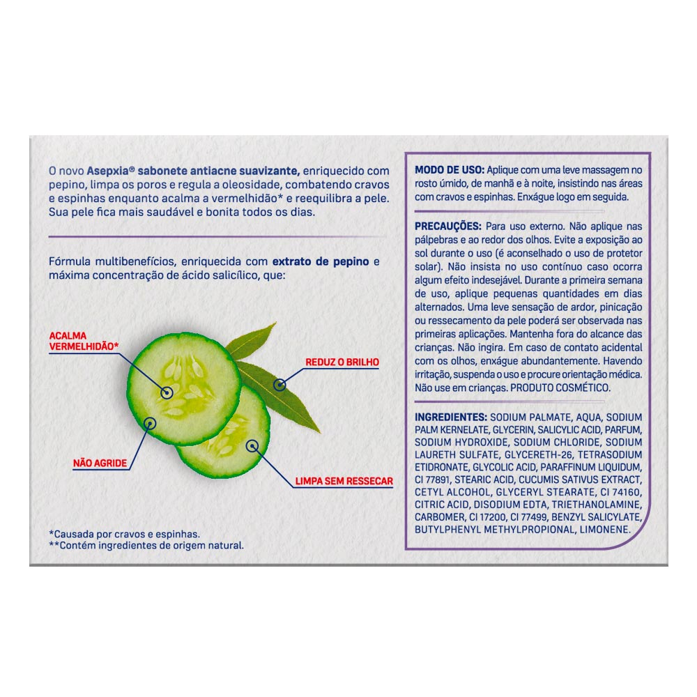 Miniatura Sabonete em Barra Asepxia - Sabonete Antiacne Suavizante 80g