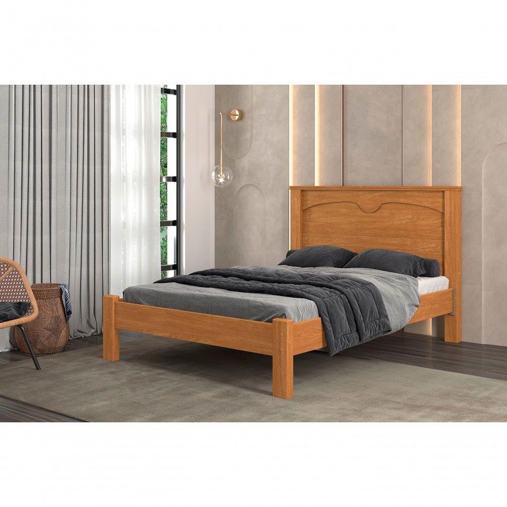 Miniatura Cama De Casal Amsterdã Modelo Moderno Luxo Camas Fenix Cor:nature