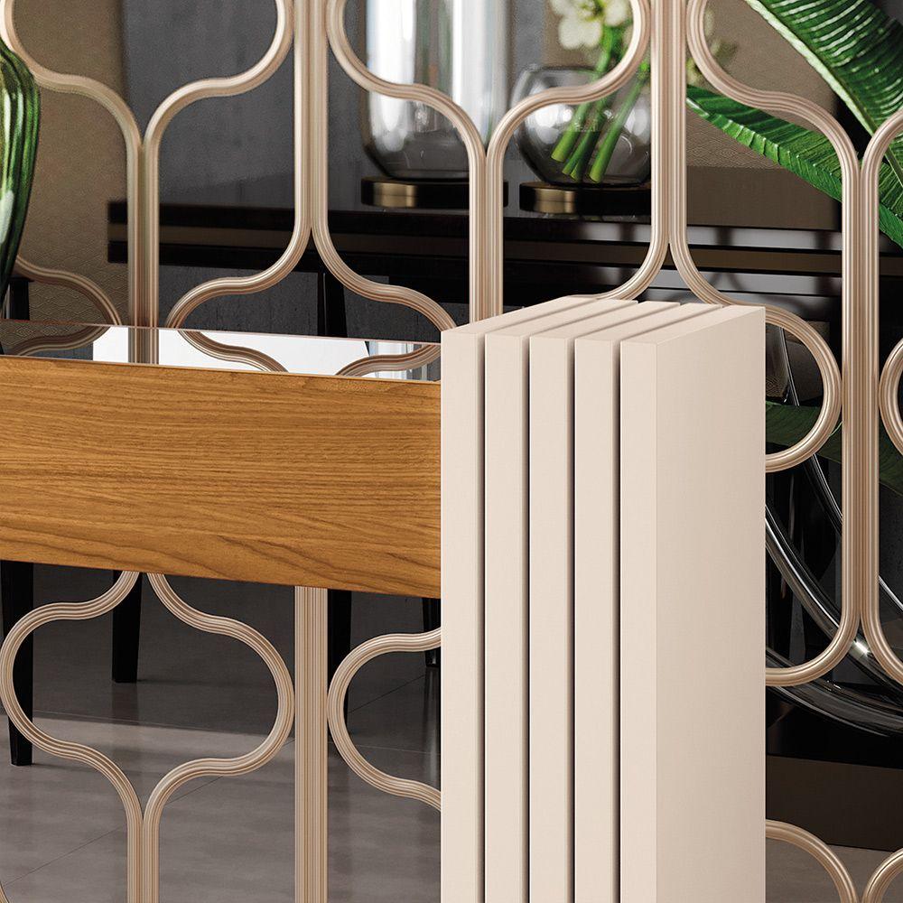 Miniatura Aparador Com Espelho Riad Decorativo Sala De Estar Cinamomo/off White G26 - Gran Belo