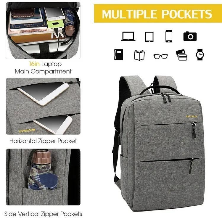 Mochila Grande Executiva Escolar E Para Notebook 15.6 Poleg