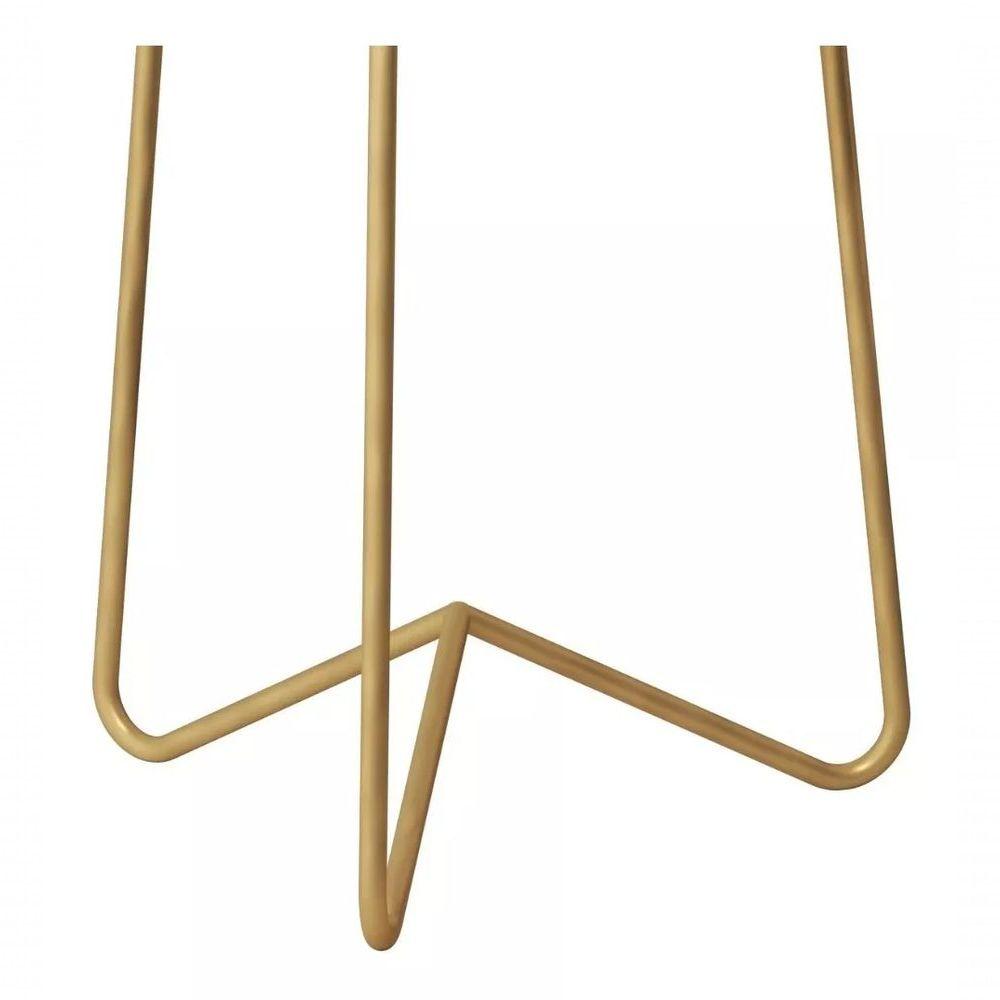 Mesas Laterais Roma Dourado Com Vidro 60-50 Industrial - Preto