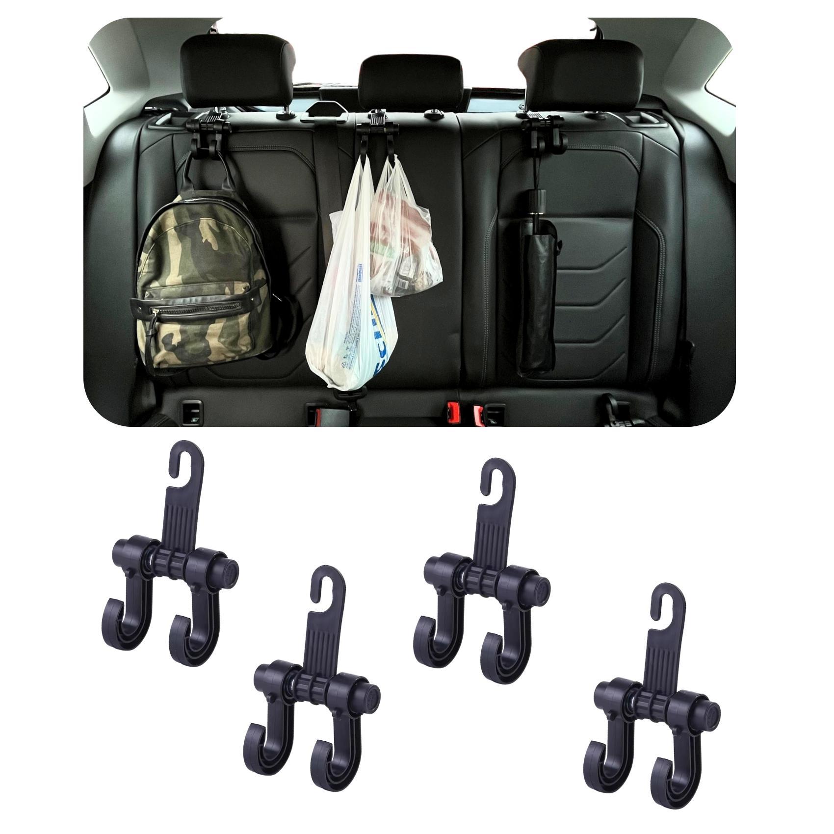 Kit 4 Gancho Veicular Suporte Sacola Bolsa Compra Carro