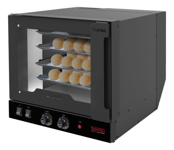 Miniatura Forno Turbo Elétrico Com 4 Esteiras 220V Saro