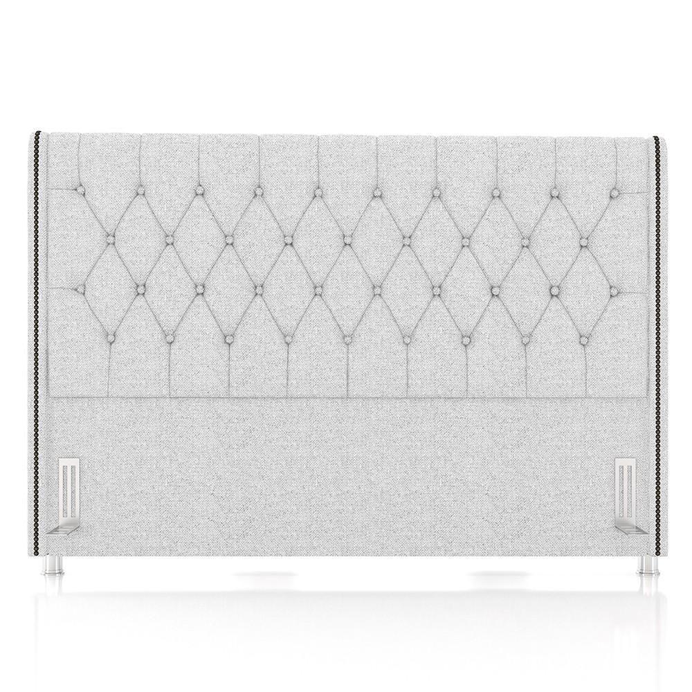 Cabeceira Cama Box Solteirão 98cm Florenza P02 Linho Cinza Claro - Mpozenato