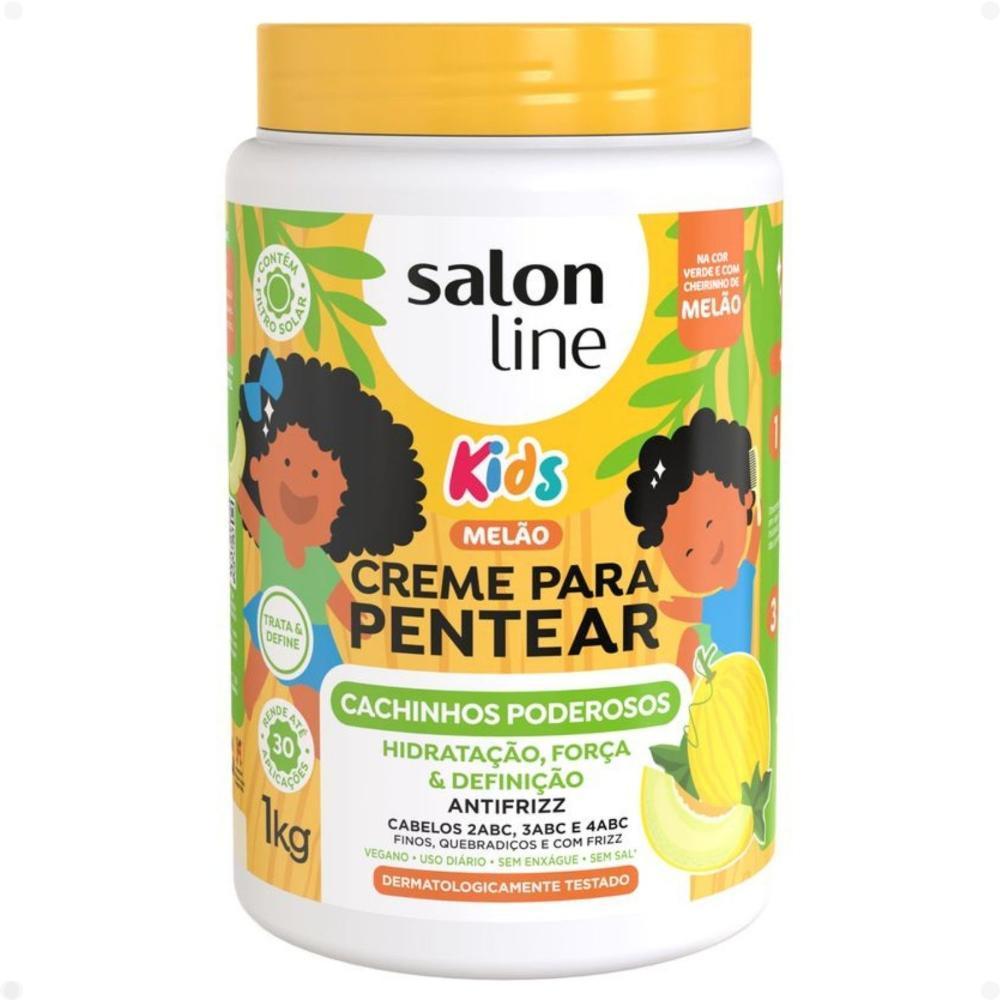 Miniatura Creme Para Pentear Salon Line Kids Melão 1Kg