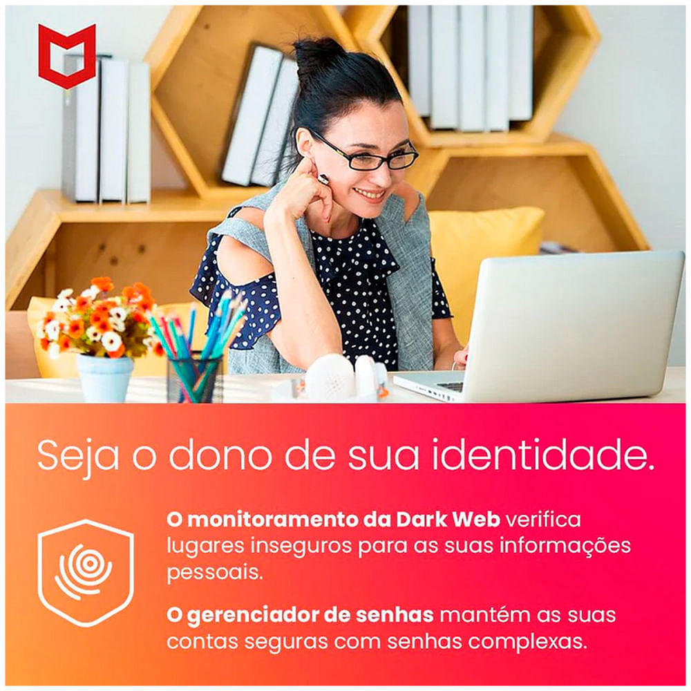 Miniatura Licença McAfee Antivirus - MACF0001-BOX Vermelho - 03 meses - Licença McAfee Antivirus - MA. - Garantia do Fabricante