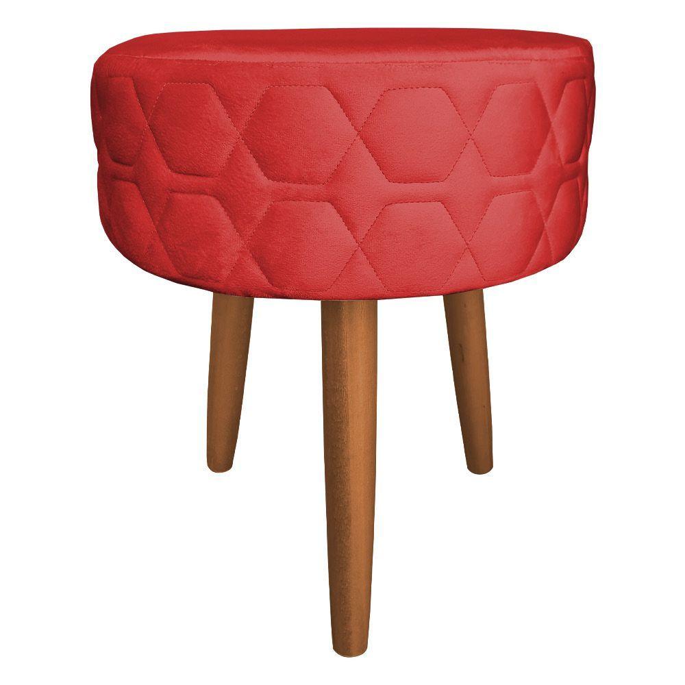 Miniatura Puff Banqueta Metalada 40cm Roxa Cor Vermelho