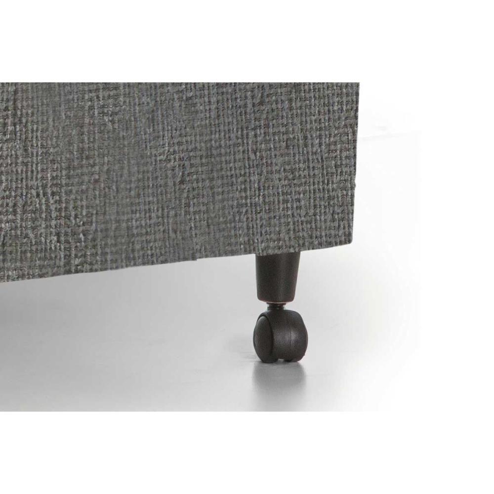 Miniatura Cama Box Base Queen Gold Star Suede Gray (158x198x27) - Castor