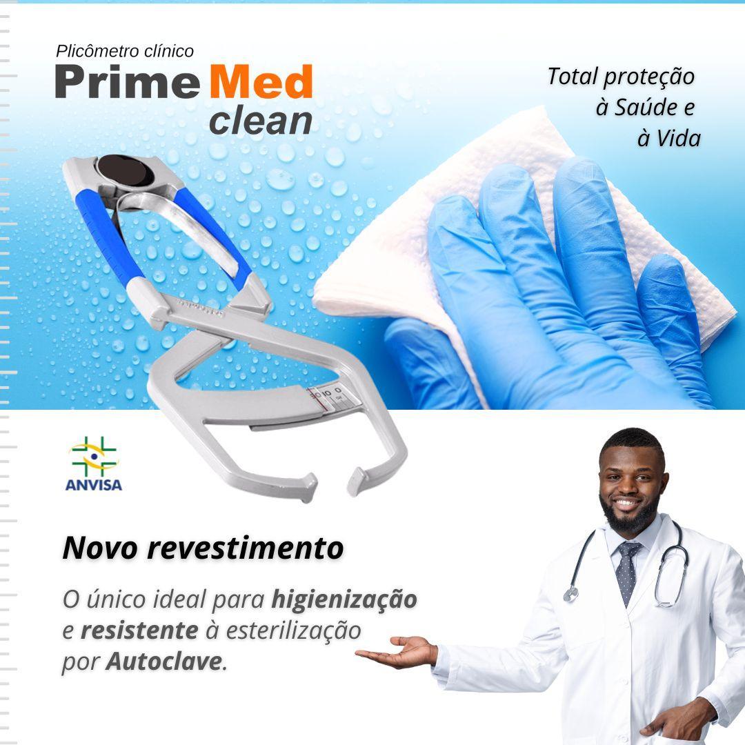 Miniatura Adipômetro Prime Med Clean - Antibacterial - Azul - Anvisa