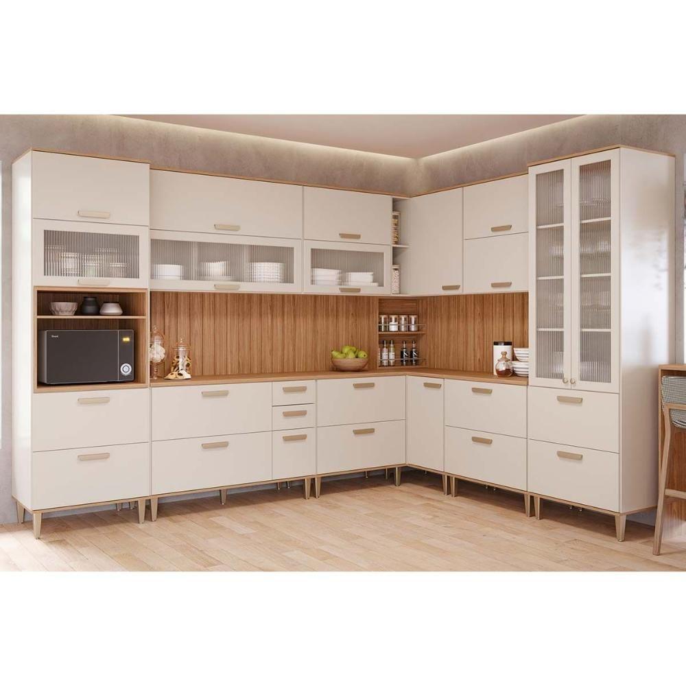 Miniatura Armário Aéreo P- Cozinha Basculantes C- 1 Vidro 80 Cm Freijo - Mgm