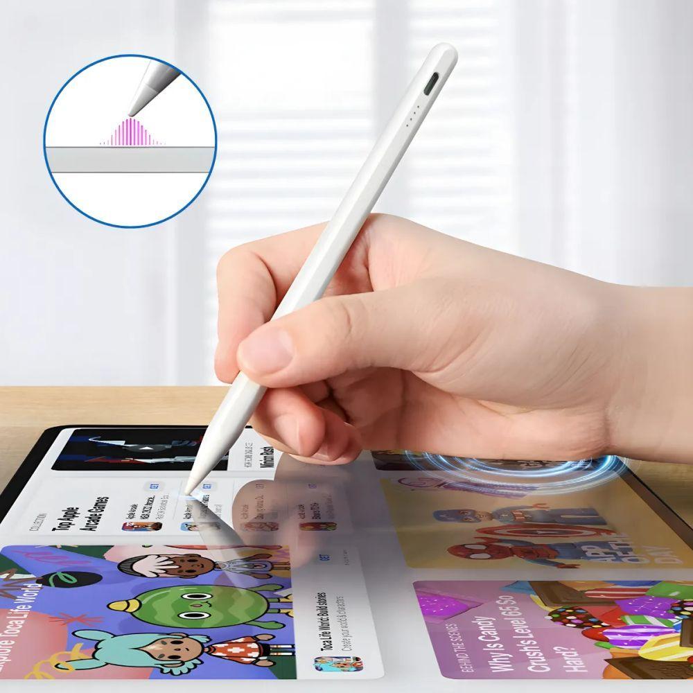 Miniatura Caneta Digital Universal Touchscreen Ponta Fina - Branca