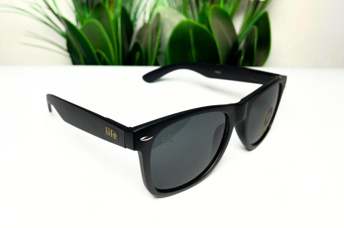 Miniatura Óculos De Sol Life New Way Preto Retangular