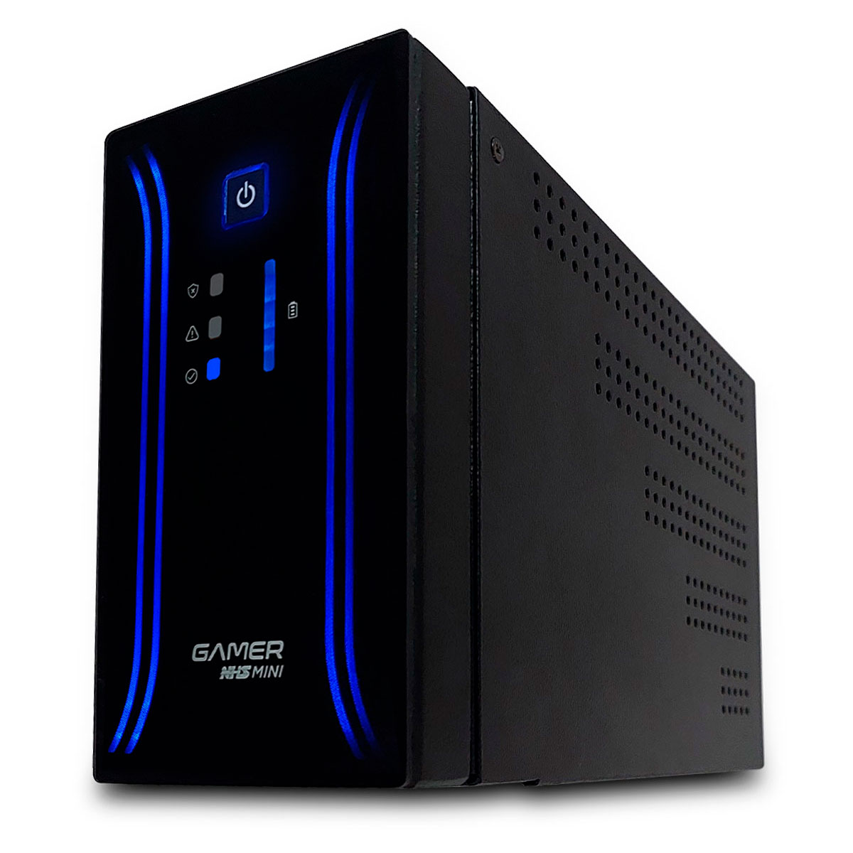 Miniatura Nobreak Gamer NHS Mini Senoidal, 600VA, Ent. Bivolt, Saída 120V, 6 Tomadas, RJ-45/USB - 91.G0.006000