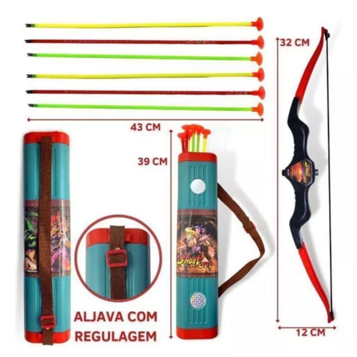 Miniatura Brinquedo Arco Flecha Infantil Porta Bolsa Criança Lançador