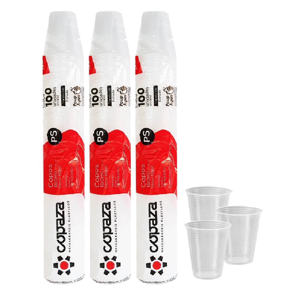 Miniatura Copo Descartável 180Ml C/500 Plástico Água Suco Refri