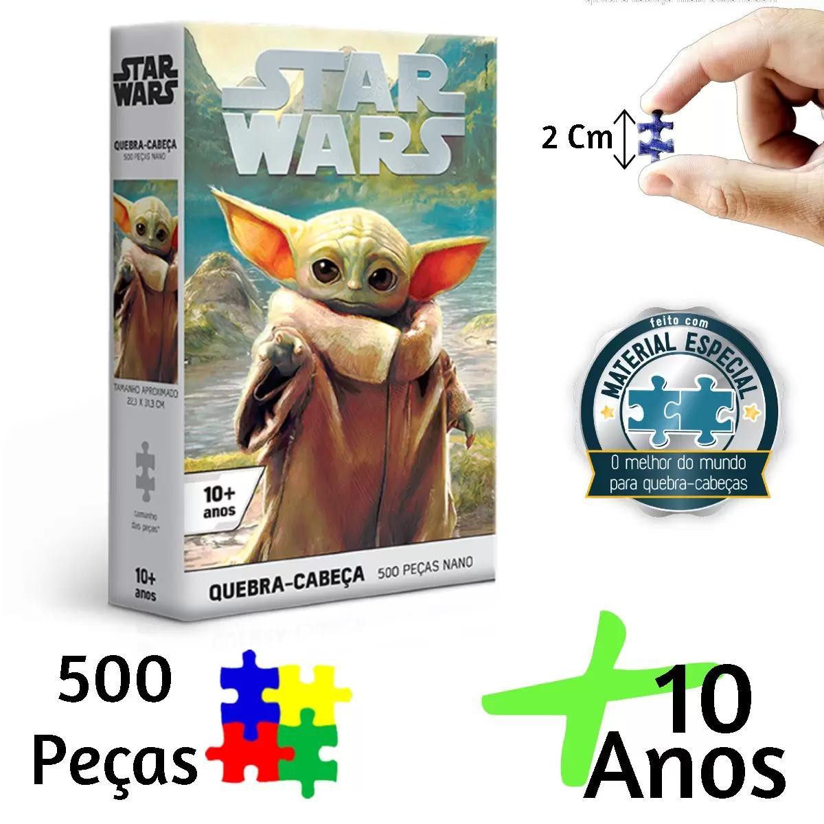Miniatura Quebra Cabeça Star Wars Baby Yoda Grogu 500 Pçs Nano 10+