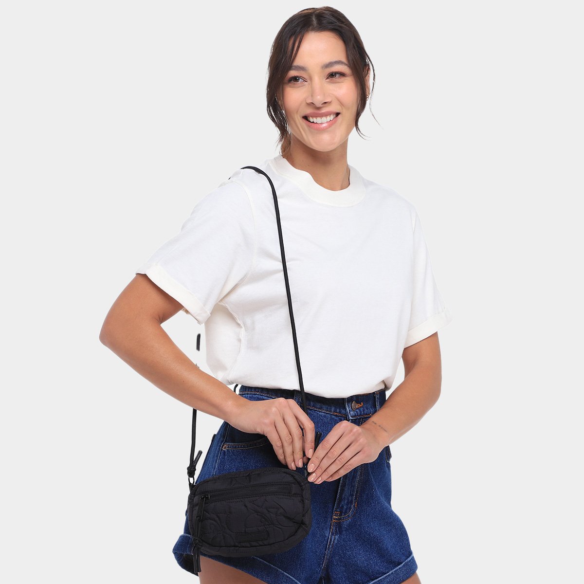Miniatura Bolsa Farm Chuchu Puffer Preto