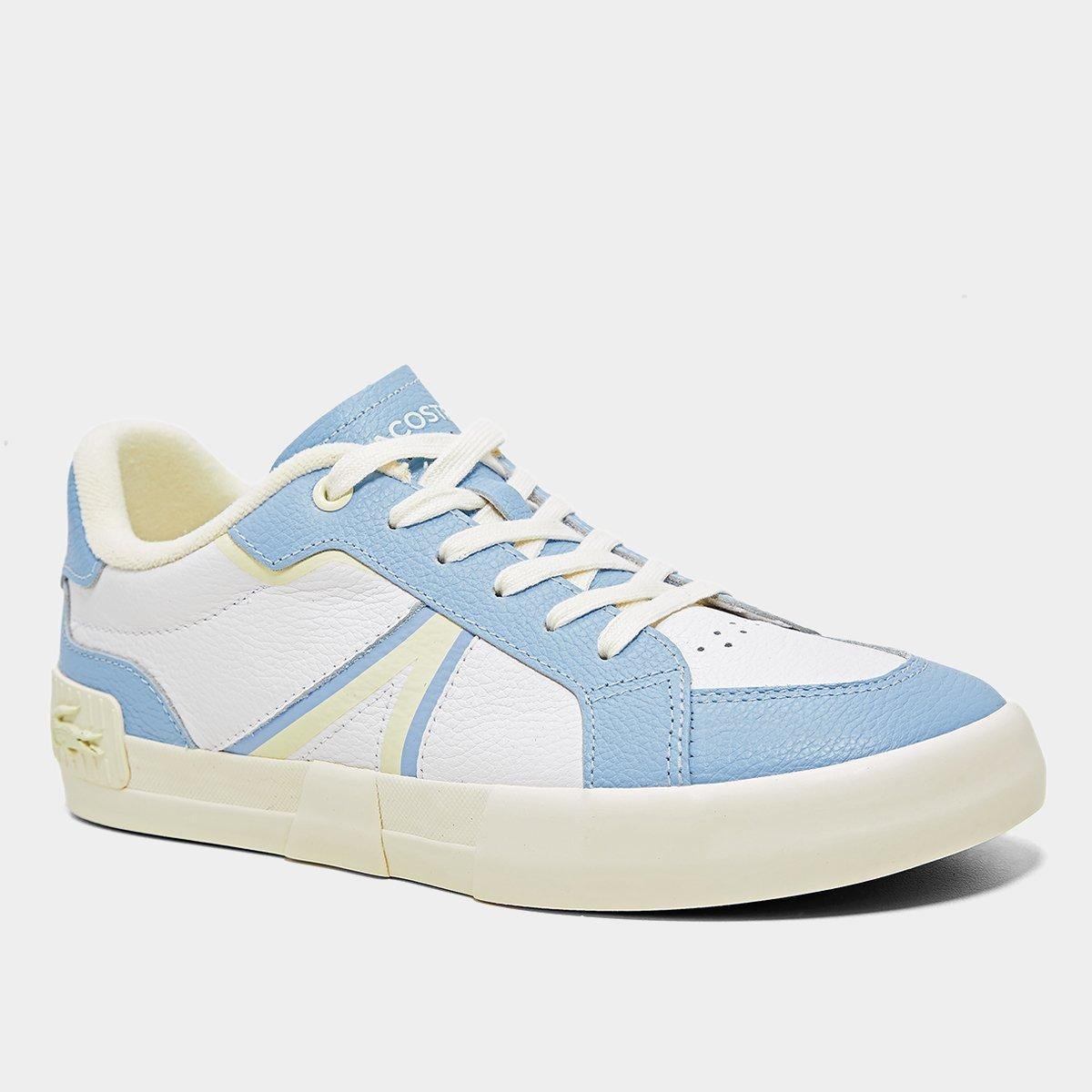 Miniatura Tênis Lacoste L004 Feminino Azul Claro+Branco - 34