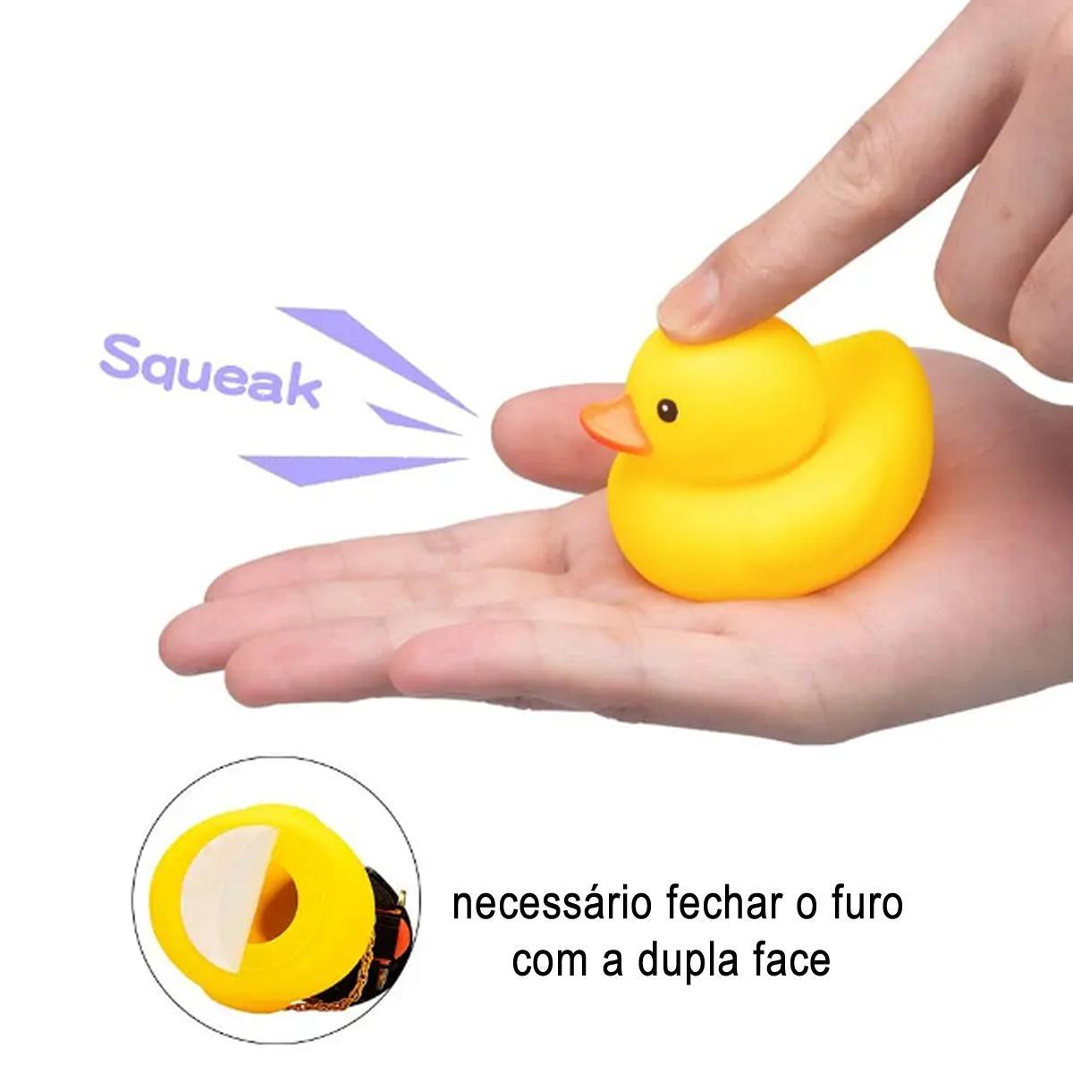 Miniatura Patinho Pato Capacete Hélice Óculos Buzina Bike Carro Moto