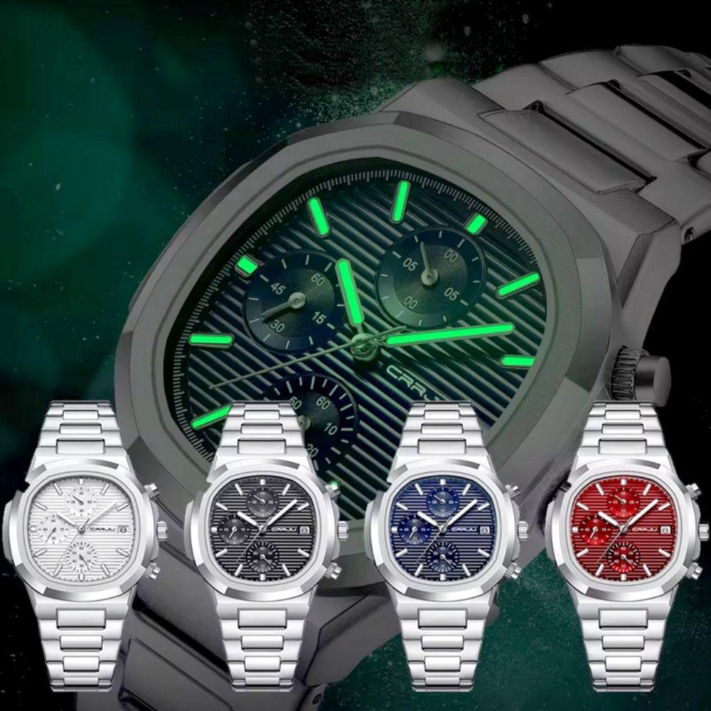Miniatura Relógio De Pulso Masculino Analógico Com Pulseira De Aço Inoxidável Impermeável 3atm Preto