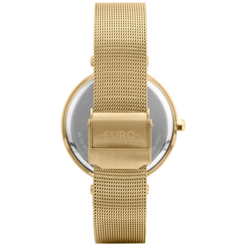 Miniatura Relógio Euro Feminino Ref: Eu2035Yxq/4P Fashion Mesh Dourado