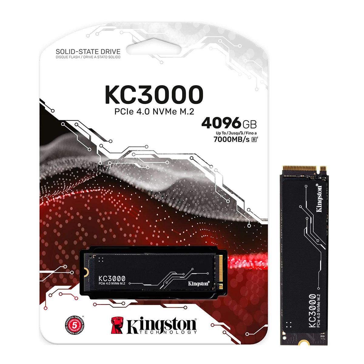Miniatura Ssd Gamer Kingston Kc3000, 4Tb, M.2 2280, Pcie 4.0 Nvme,