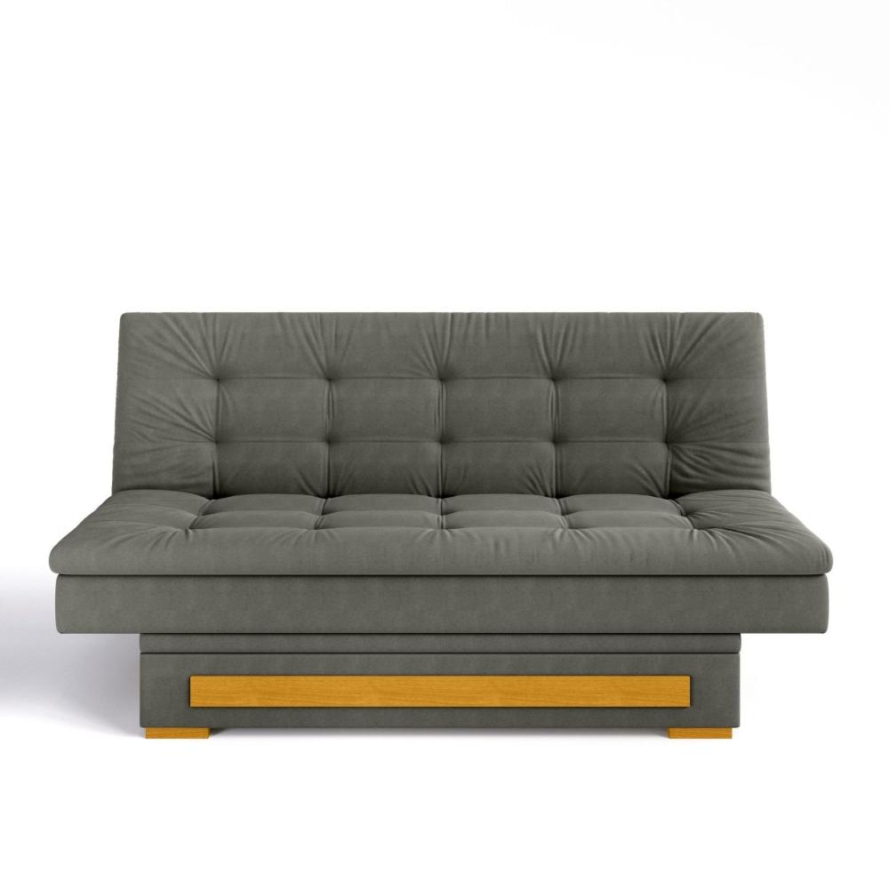 Sofa Cama com Baú Berilo Cinza