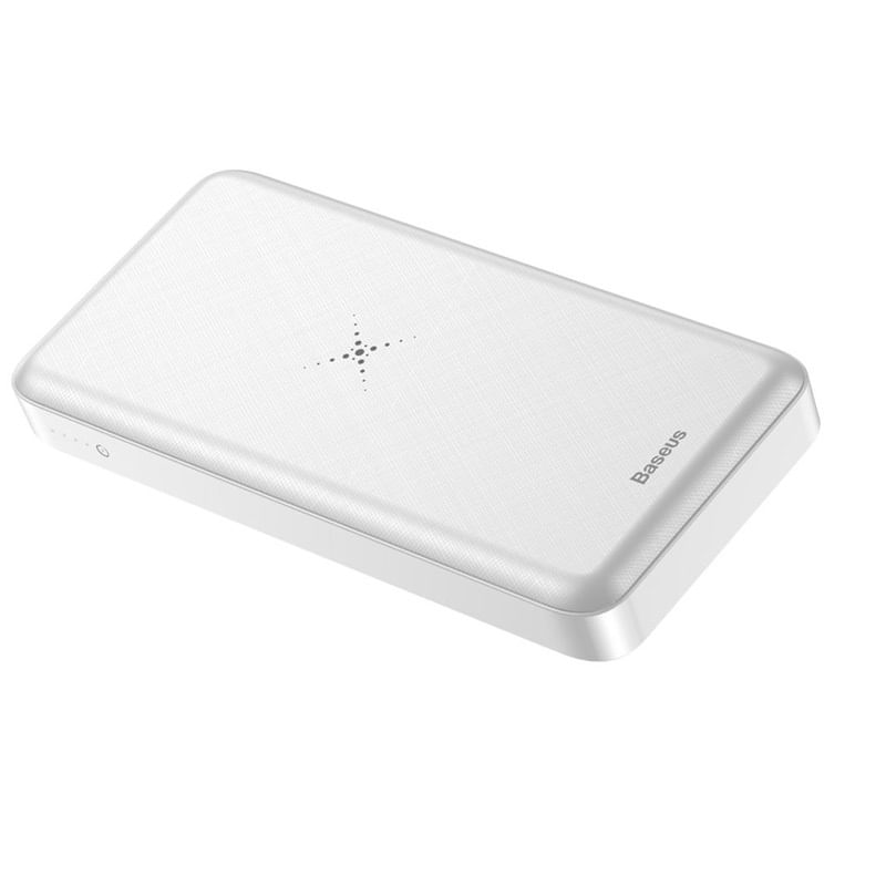 Miniatura Bateria Power Bank Baseus Indução 10.000Mah Turbo Branco