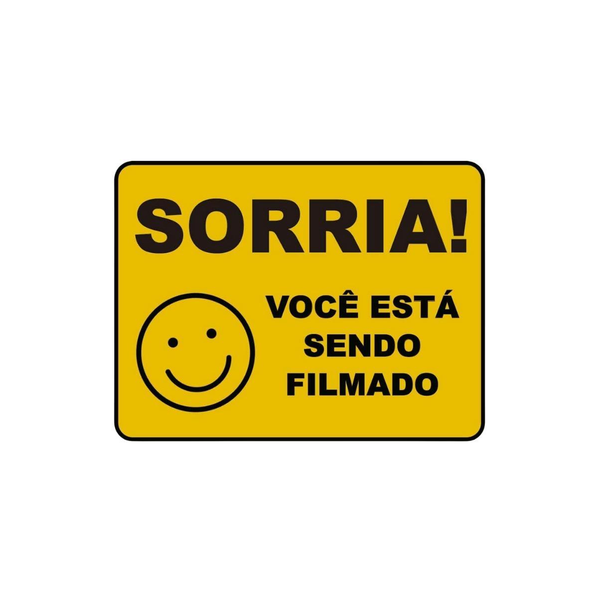 Miniatura Placa Você Está Sendo Filmado Sinal Ps Casa Salão Comercial